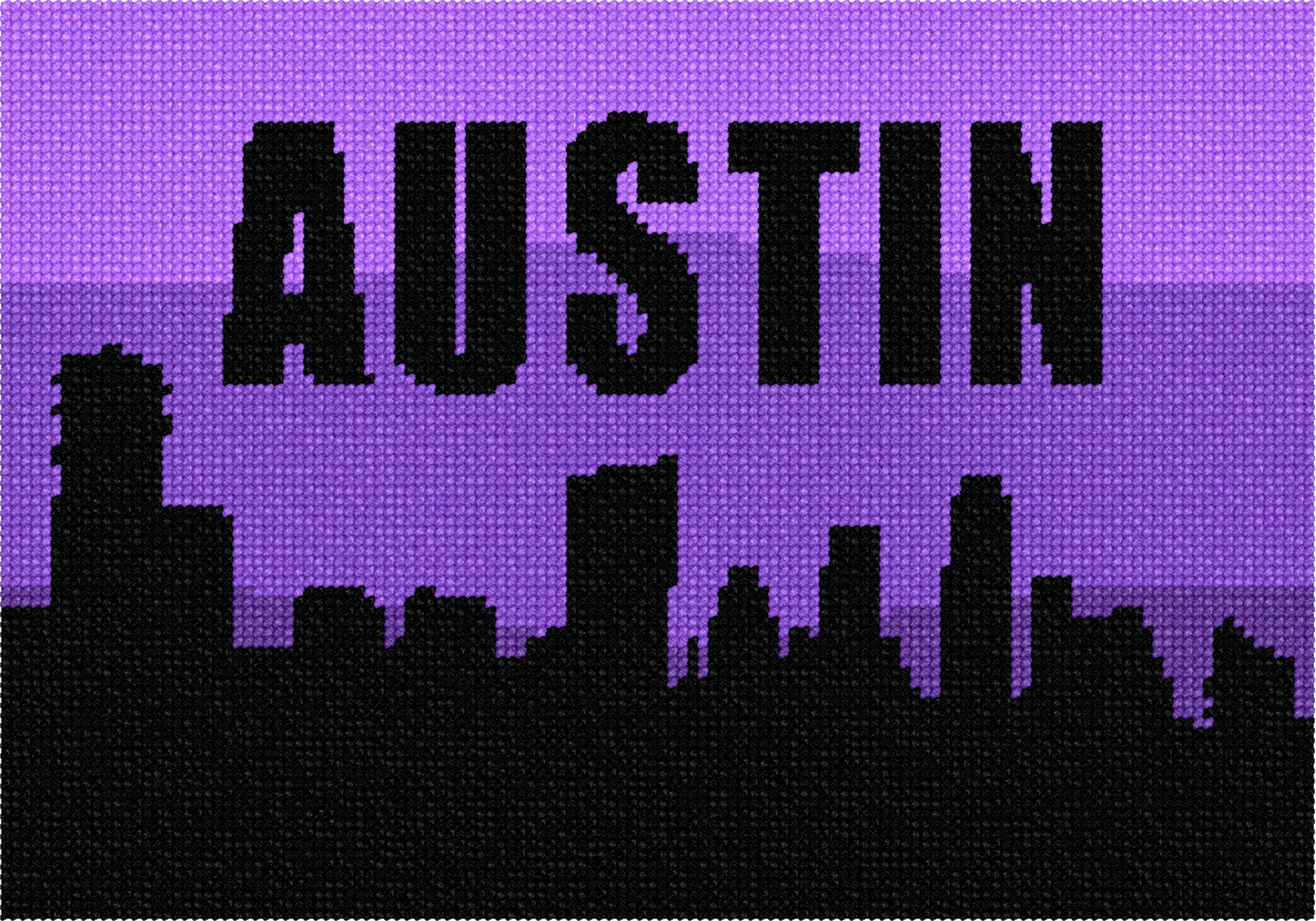 Austin Silhouette Needlepoint Kit or Canvas